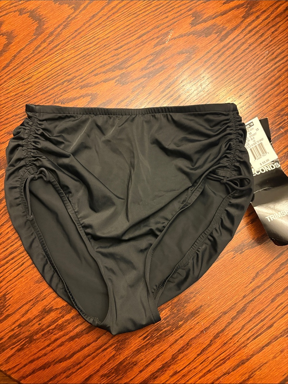 Black High-Waist Swim Bottoms - Women